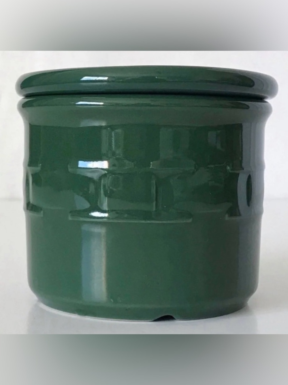 Longaberger Woven Traditions Ivy Green Crock with Lid